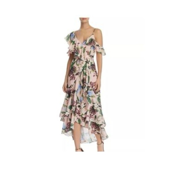 O.P.T Floral Ruffle Maxi Dress size Small - Picture 1 of 12